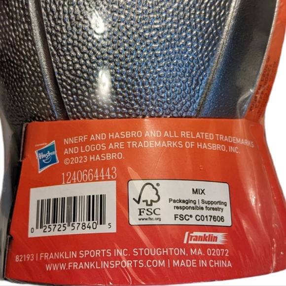 Hasbro Nerf Turbo Jr. Set of 2 Orange & Silver Foam Football Toy Play Balls NWT - Picture 3 of 6